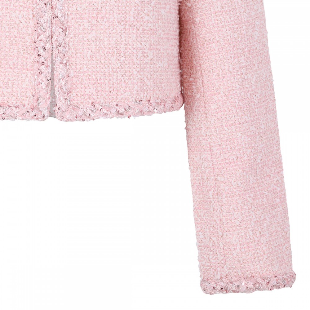 Pink boucle jacket