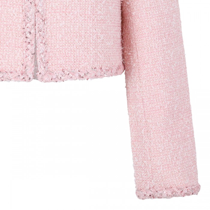 Pink boucle jacket