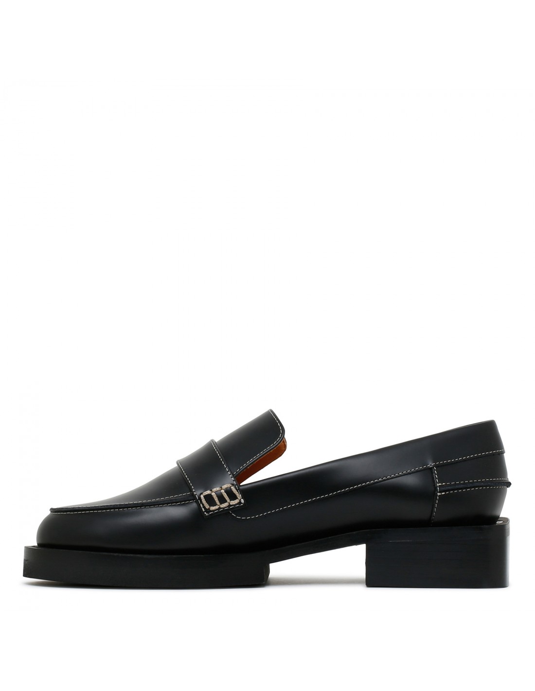 Black embellished loafers