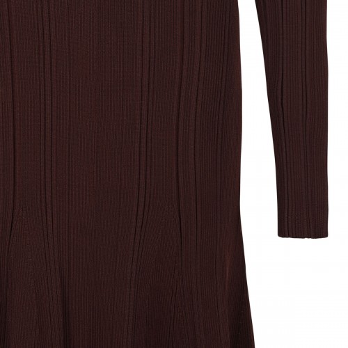 Brown contrast lace knit... 2