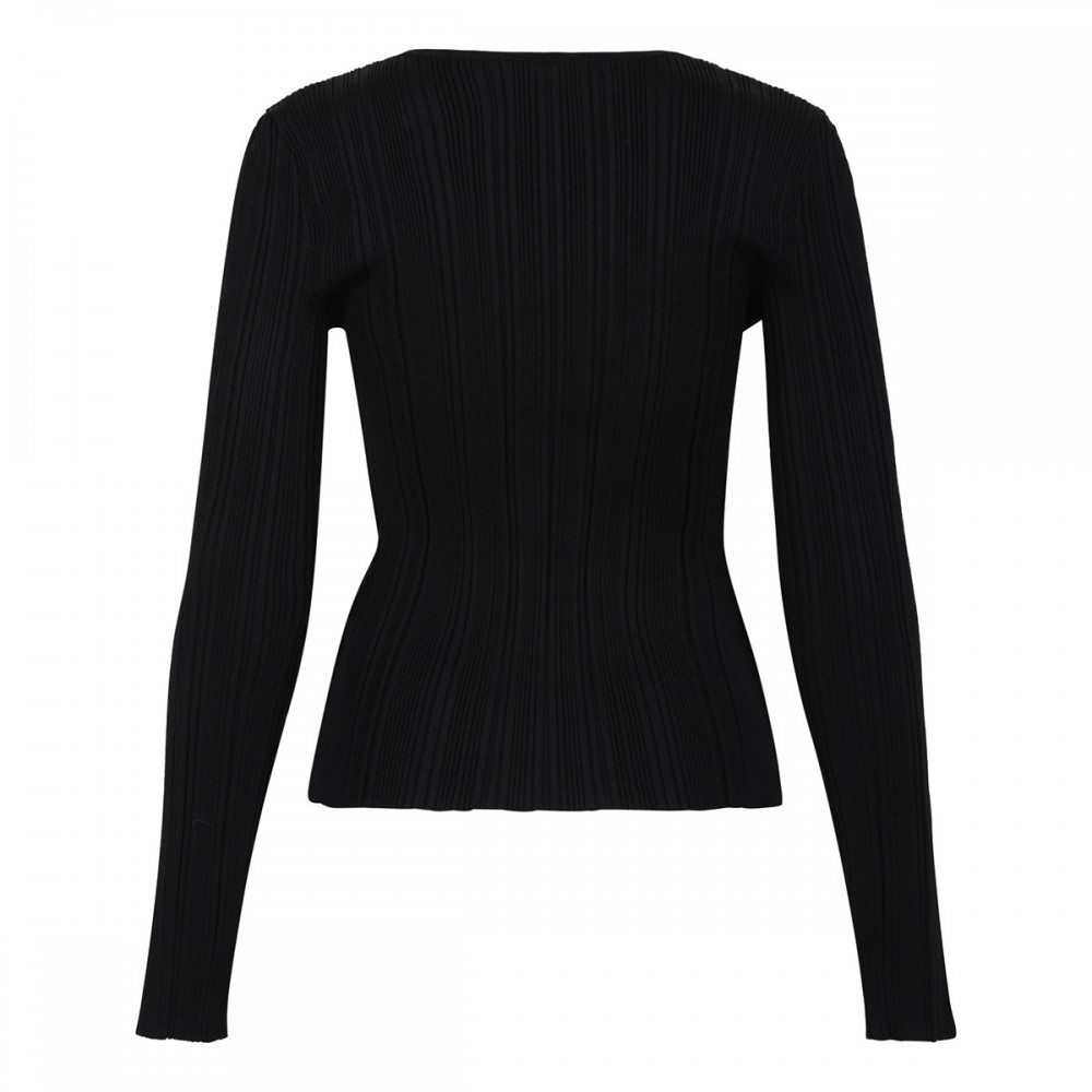 Black lace knit top