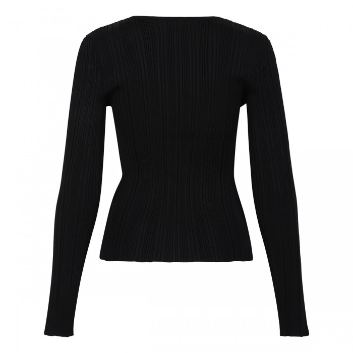 Black lace knit top