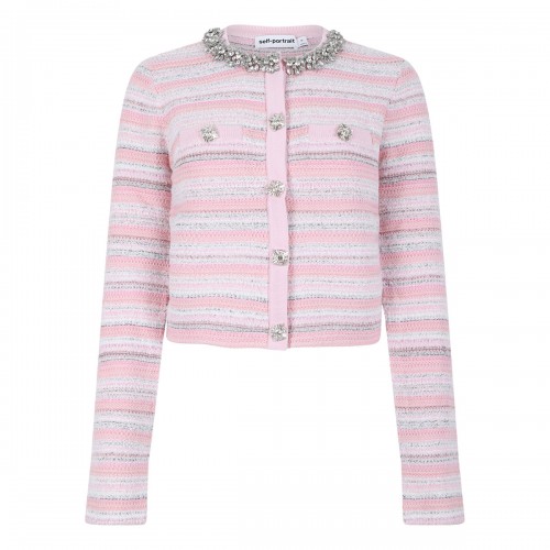 Pink textured cardigan