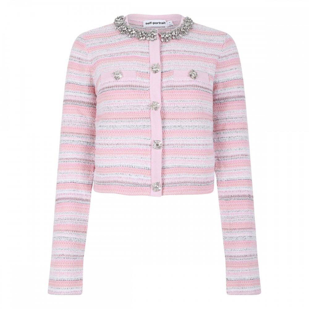 Pink textured cardigan
