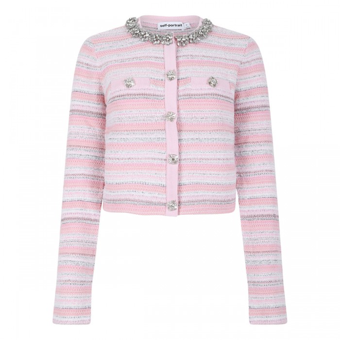 Pink textured cardigan