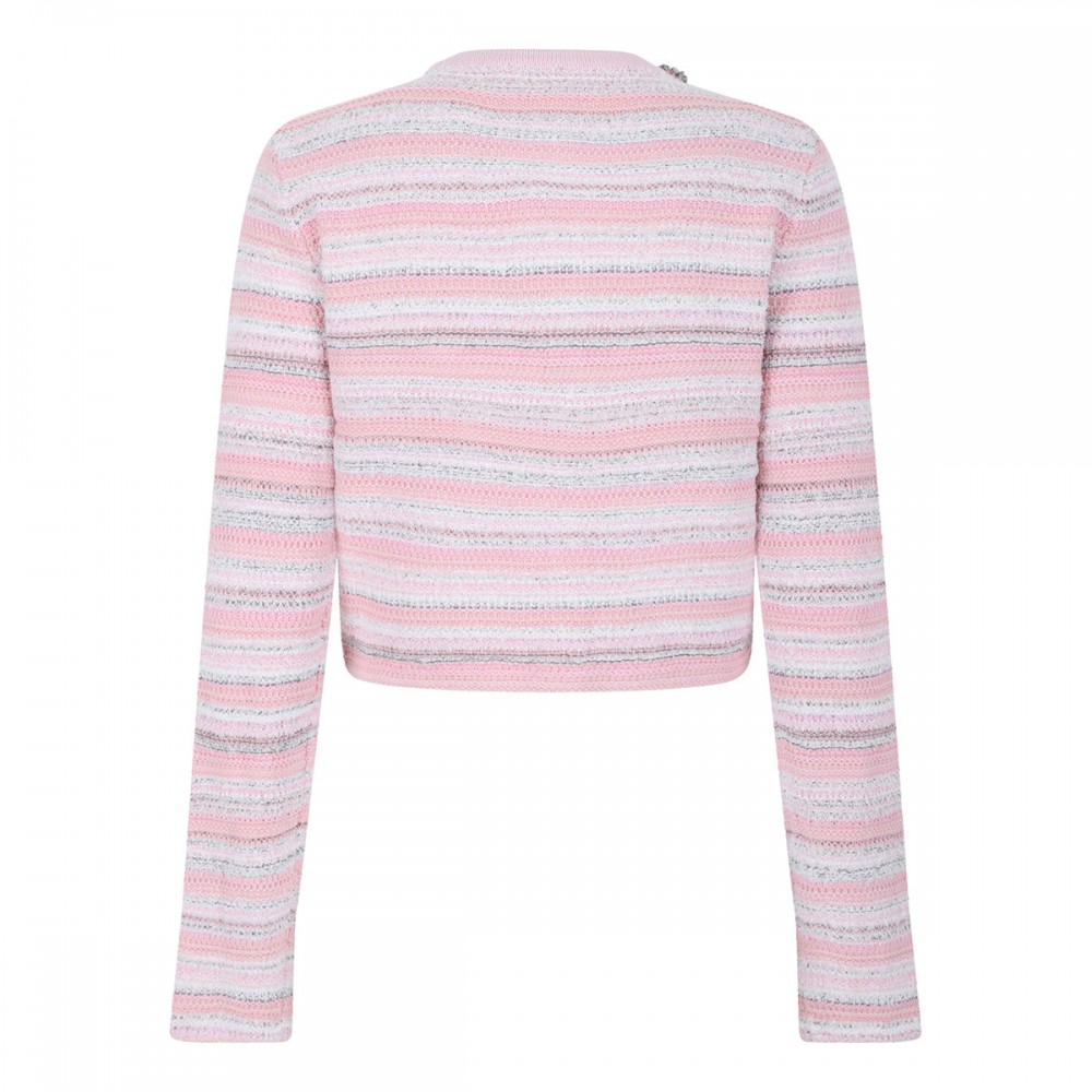 Pink textured cardigan