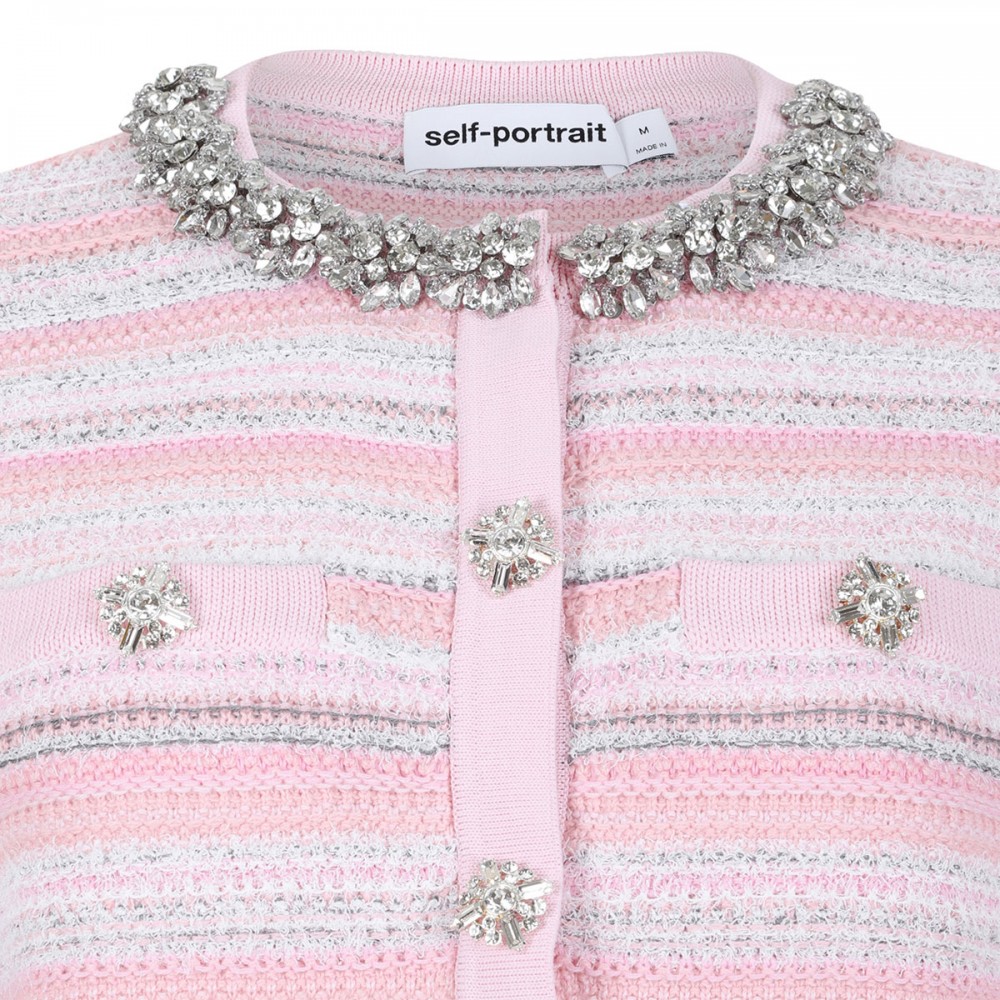 Pink textured cardigan
