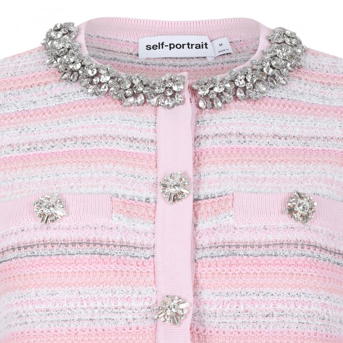 Pink textured cardigan