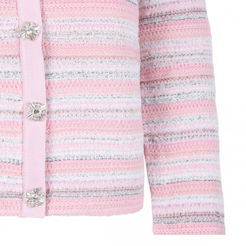 Pink textured cardigan 2