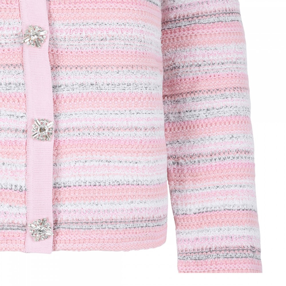 Pink textured cardigan
