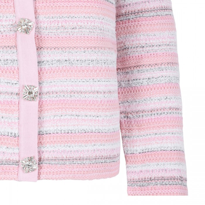 Pink textured cardigan