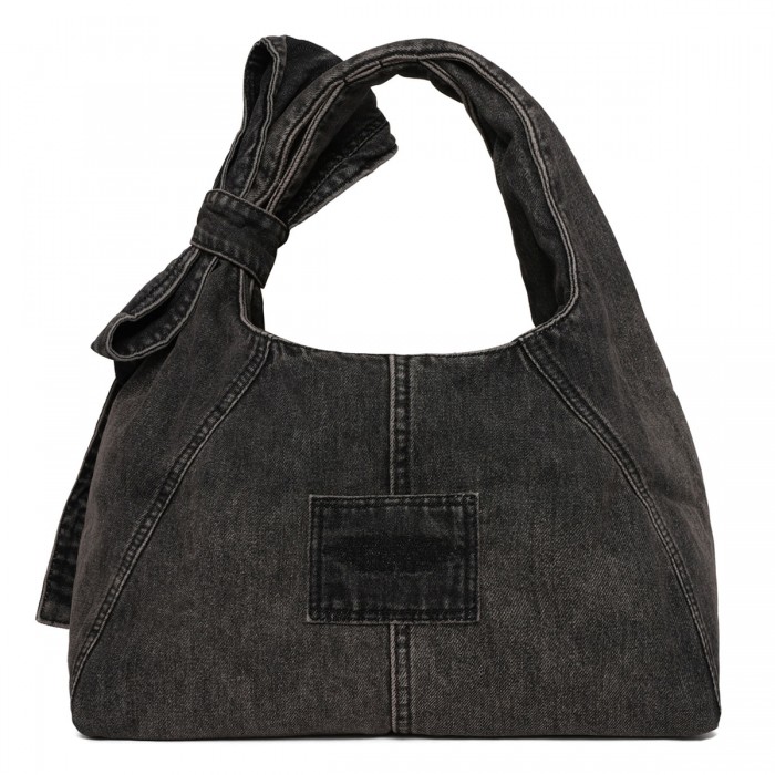 The Bow denim Sack bag