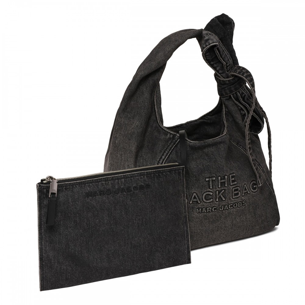 The Bow denim Sack bag