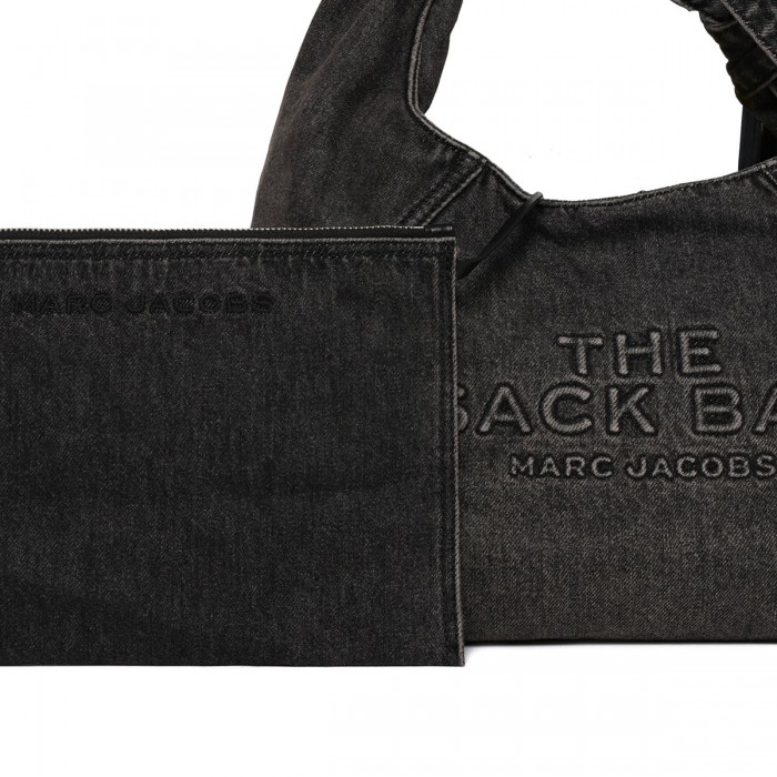 The Bow denim Sack bag