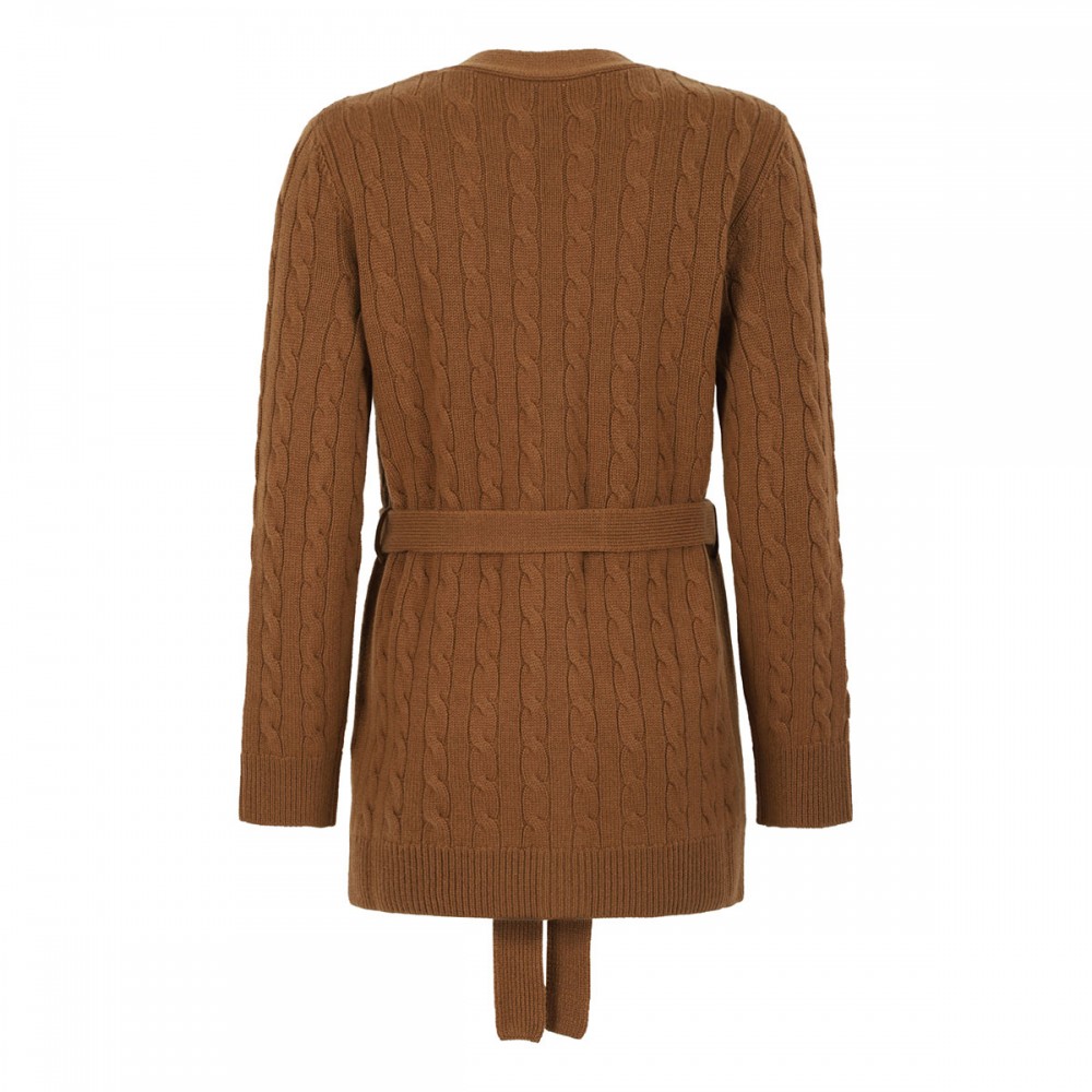 Cable-knit cashmere cardigan