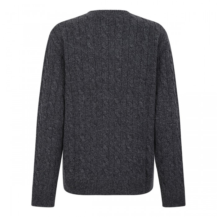 Cable-knit virgin wool sweater