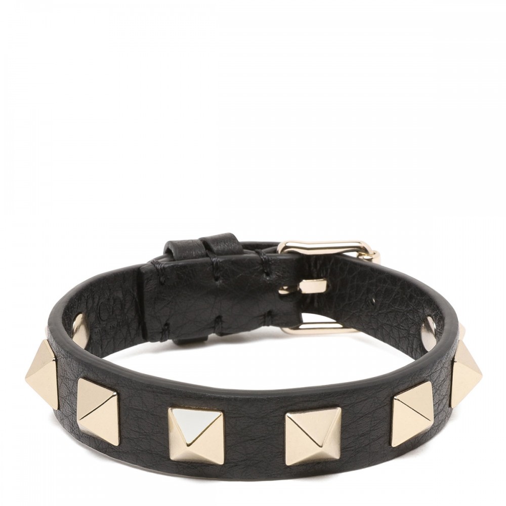 Rockstud leather bracelet