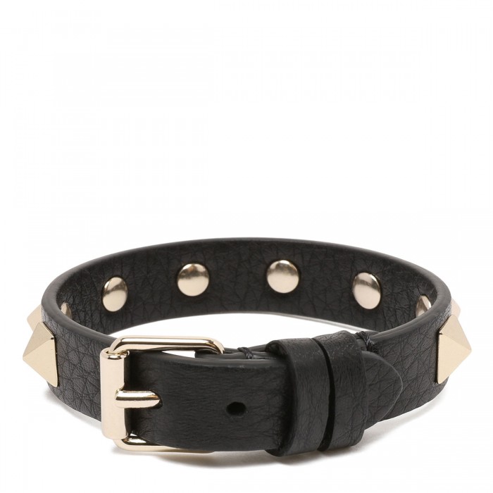 Rockstud leather bracelet