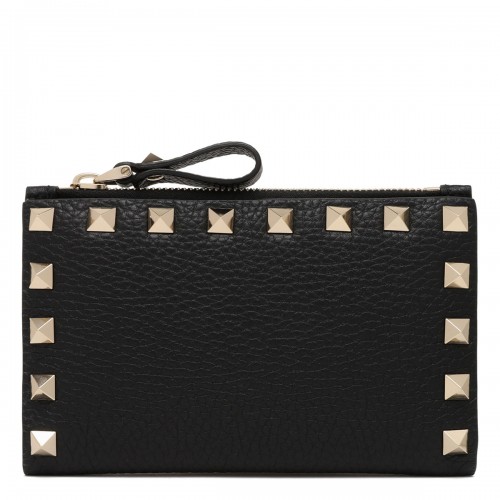 Rockstud card case with zip