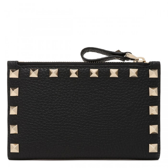 Rockstud card case with zip