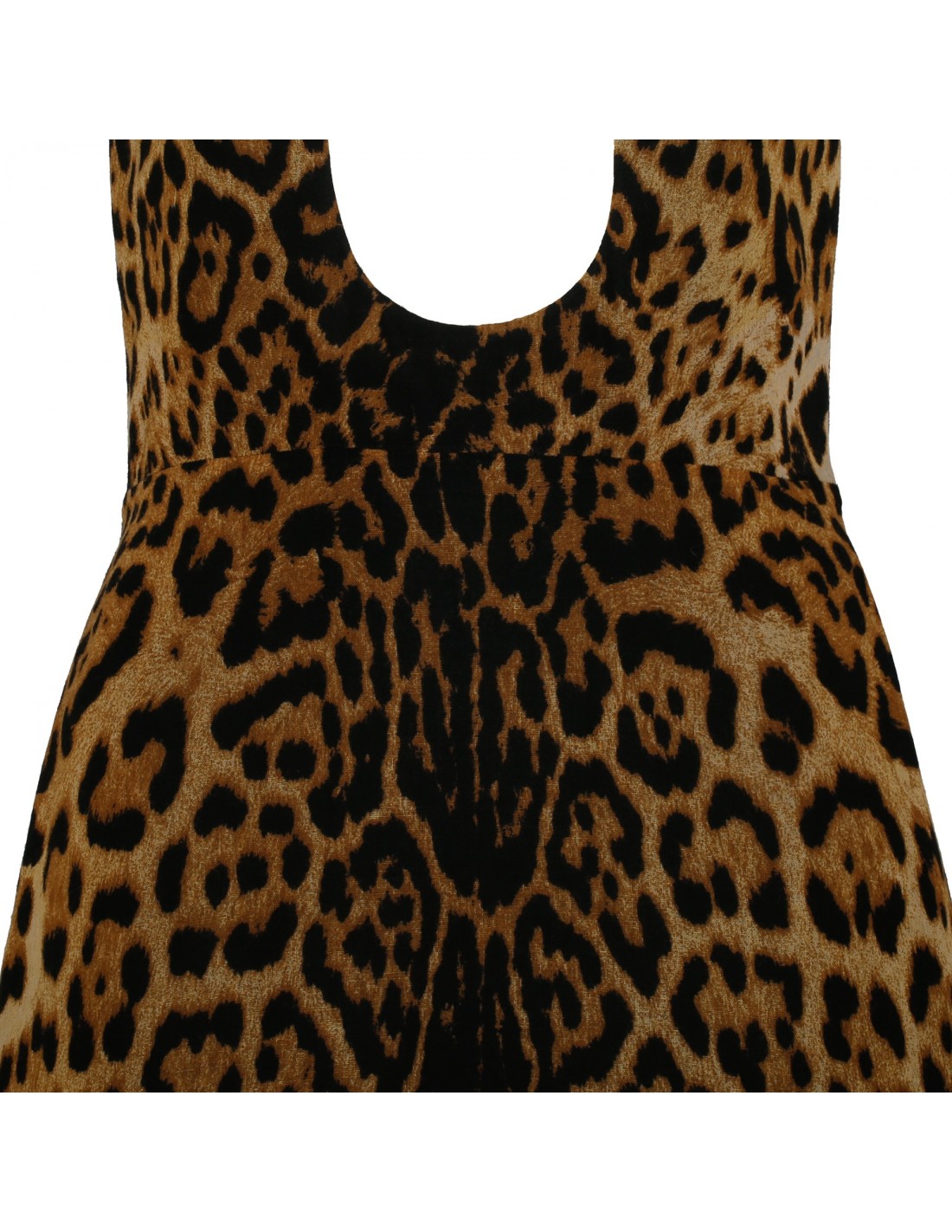 Leopard cut-out dress