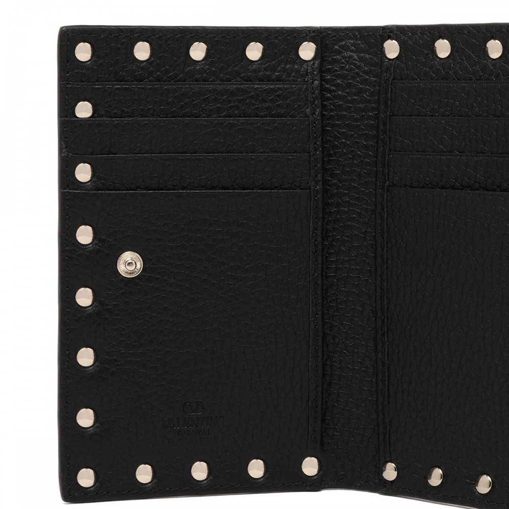 Rockstud card case with zip