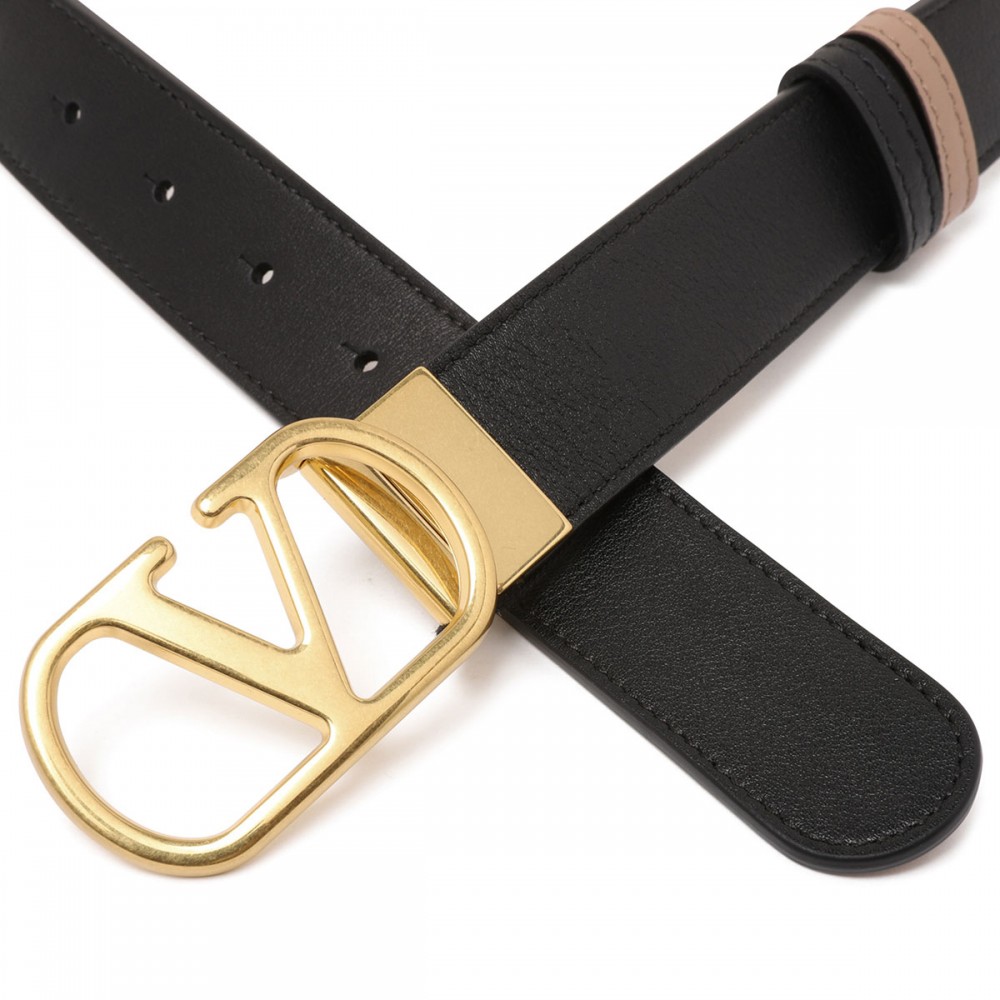 Vlogo signature reversible belt