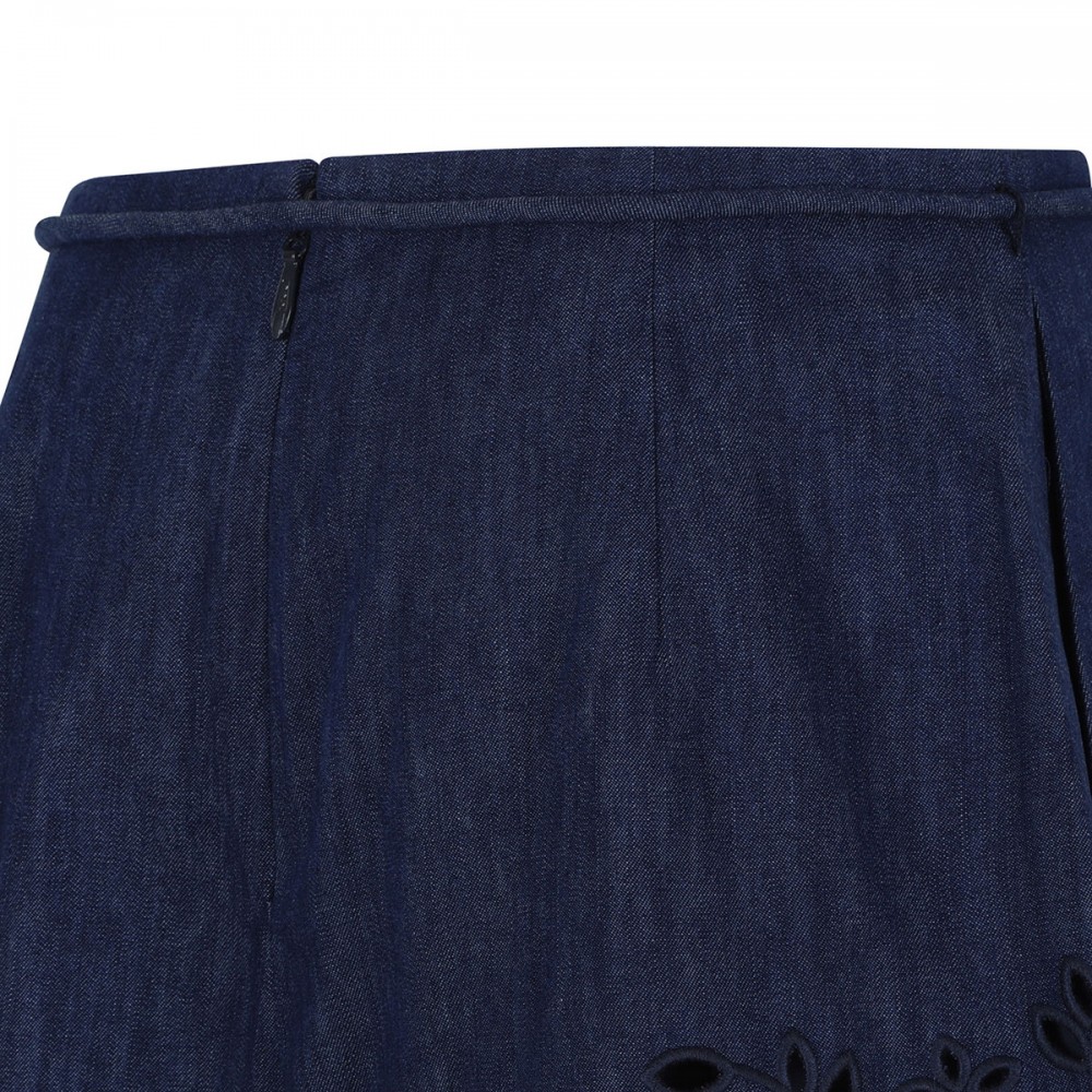 Mahon broderie denim shorts