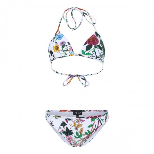 Flora print sparkling bikini