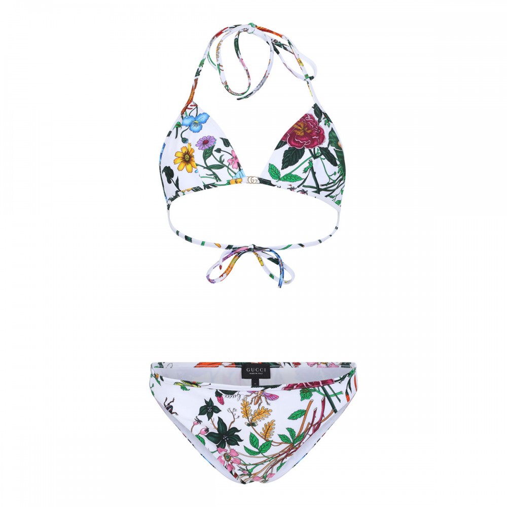 Flora print sparkling bikini