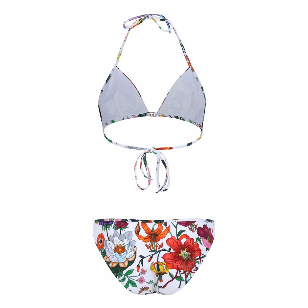 Flora print sparkling bikini