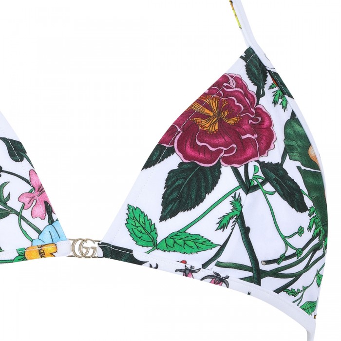 Flora print sparkling bikini