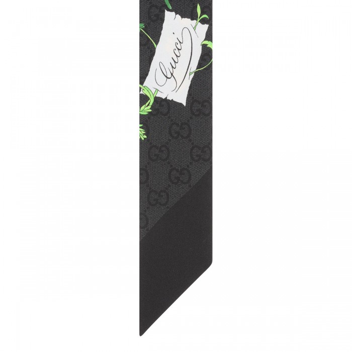 Flora GG silk twill ribbon