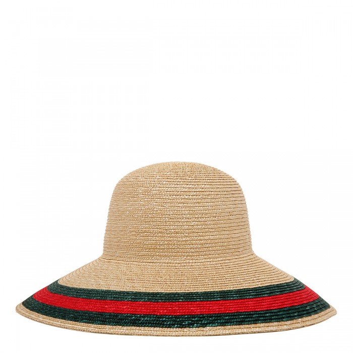 Straw effect fabric hat