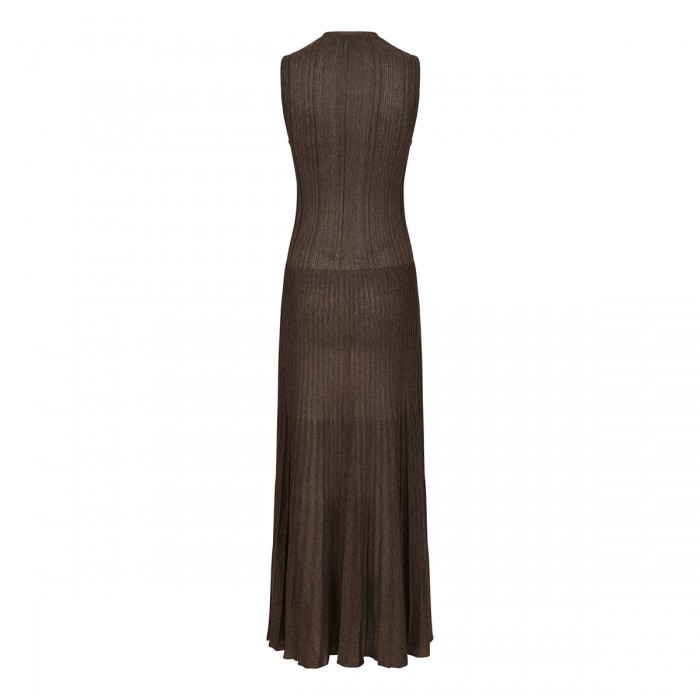 Flexage pleated knit long dress