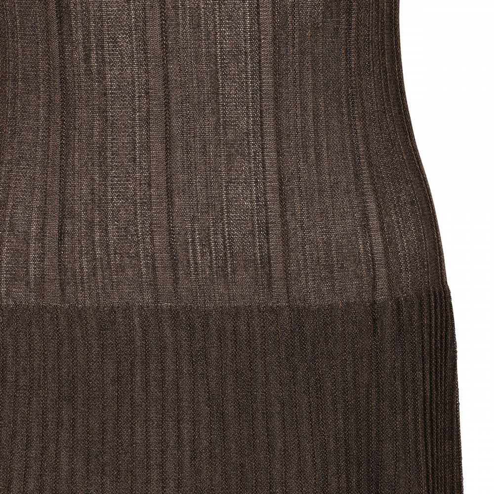 Flexage pleated knit long dress