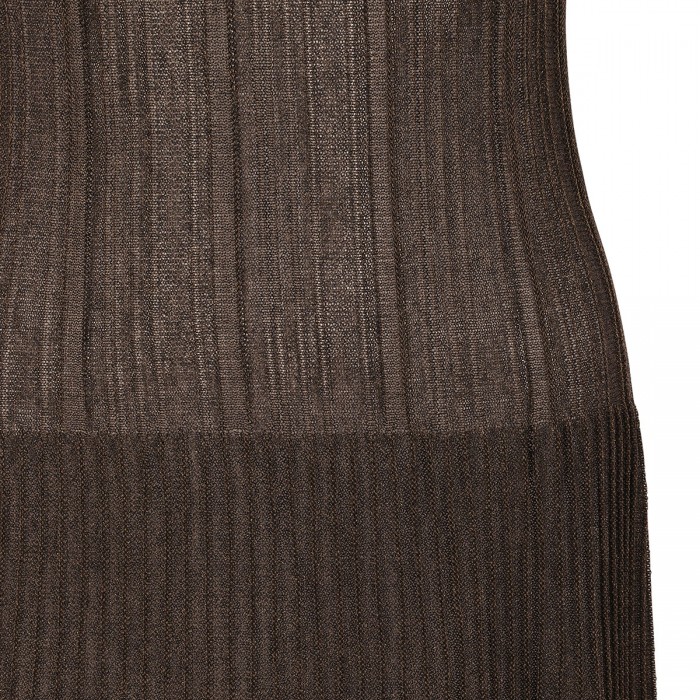 Flexage pleated knit long dress
