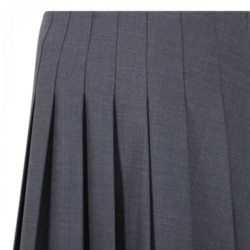 Gray pleated mini skirt 2