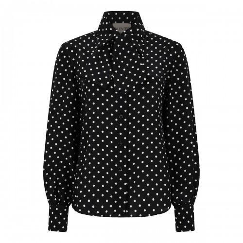 Polka dots silk shirt