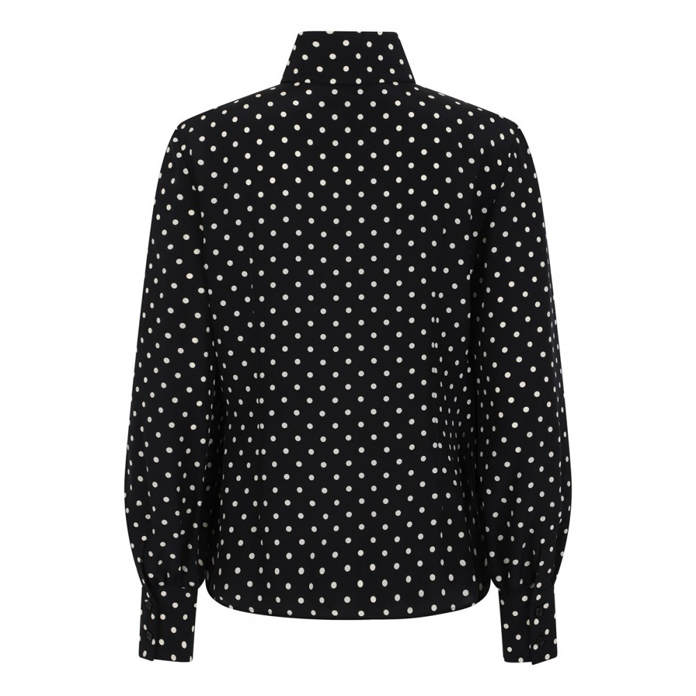 Polka dots silk shirt