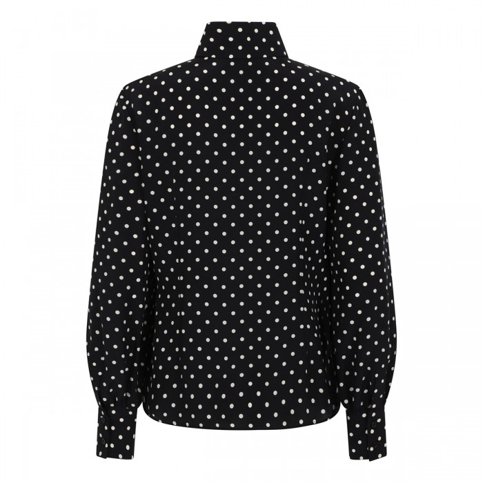 Polka dots silk shirt