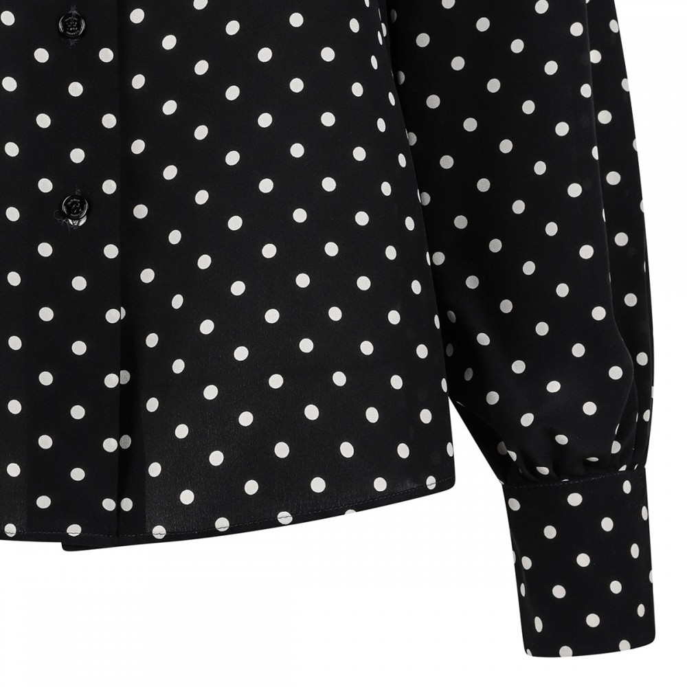 Polka dots silk shirt