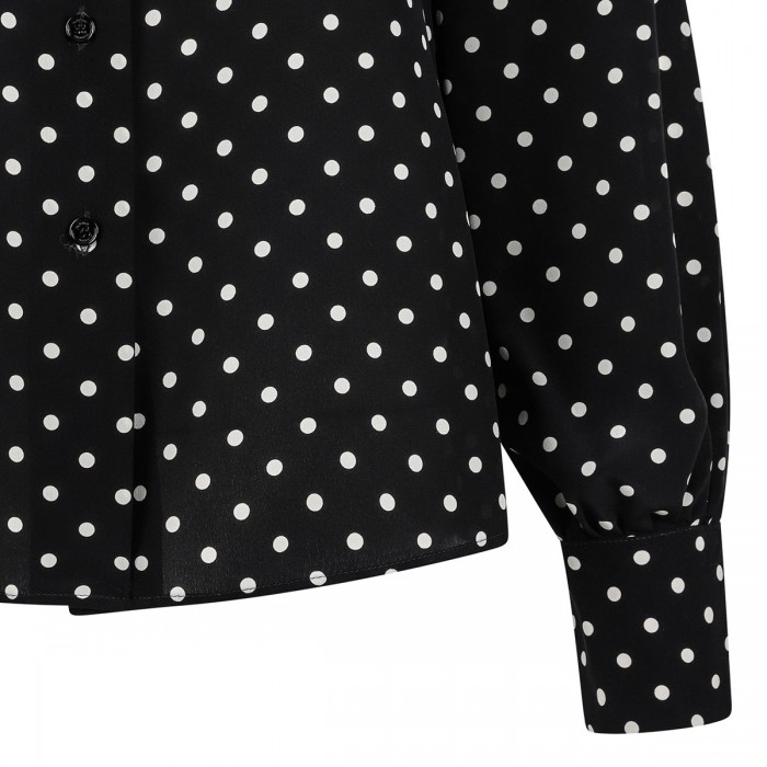 Polka dots silk shirt