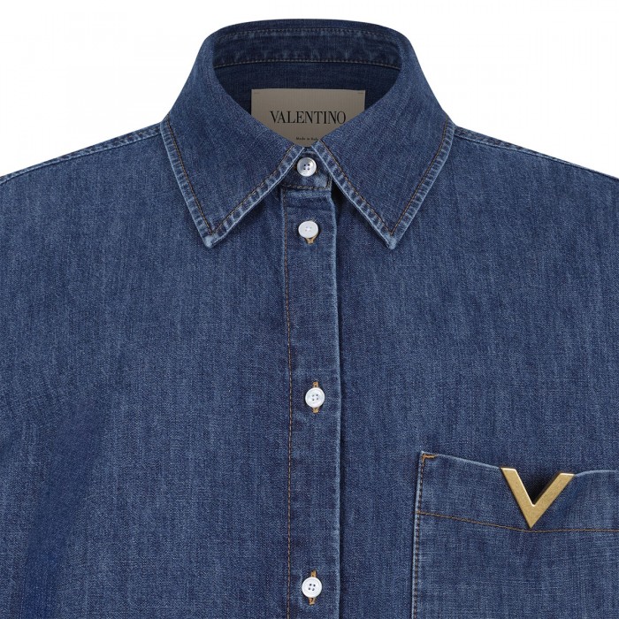 Chambray denim shirt