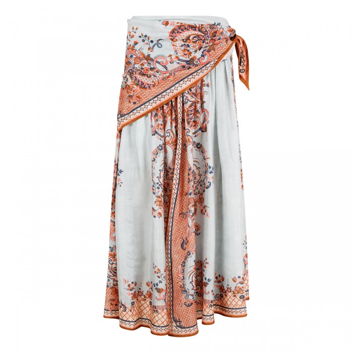 Aster scarf midi skirt