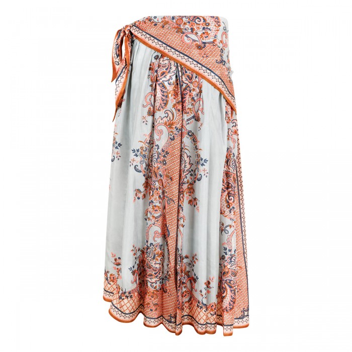 Aster scarf midi skirt