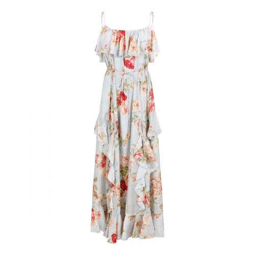 Roselight frill maxi dress