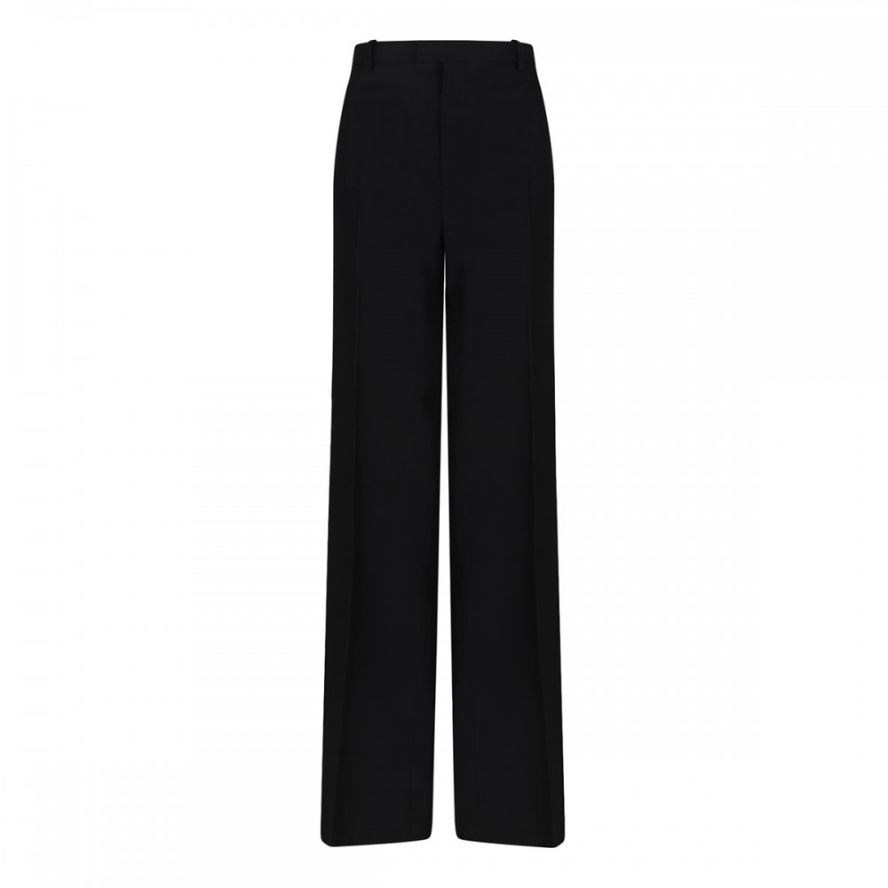 Black linen blend pants