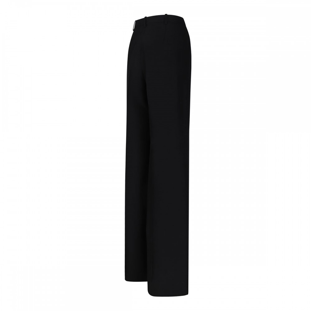 Black linen blend pants