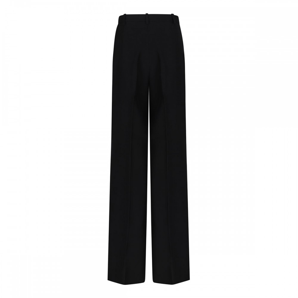 Black linen blend pants